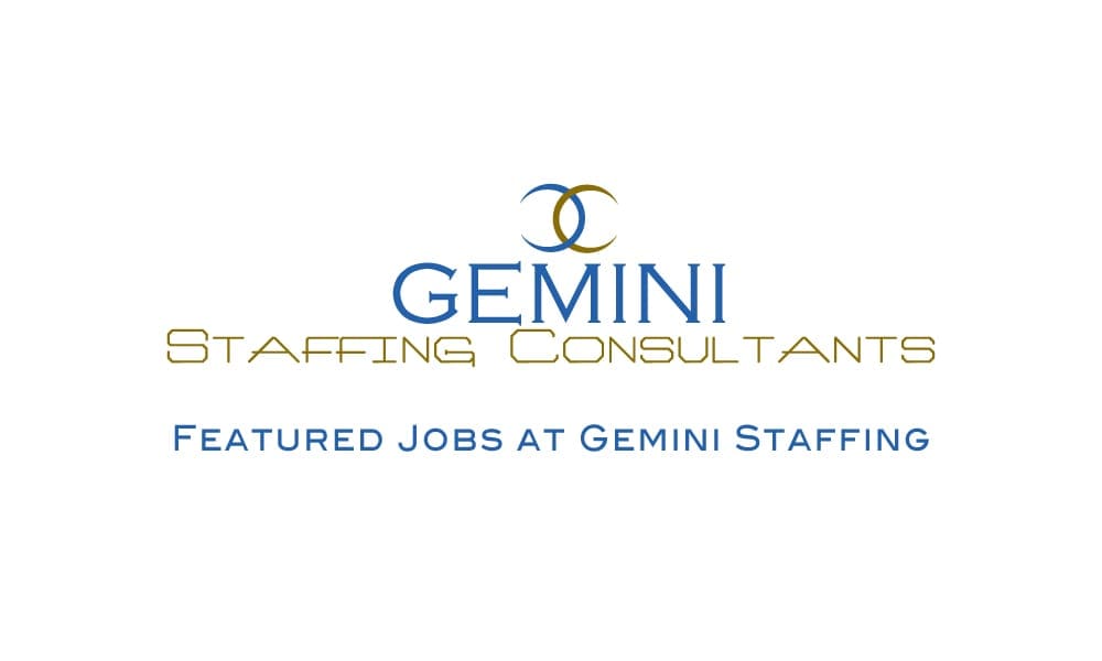 Featured Jobs at Gemini Staffing – GLP Consultant– Cambridge, MA, Interim Head of GCP – North East, Sr. QA Specialist – Cambridge, MA